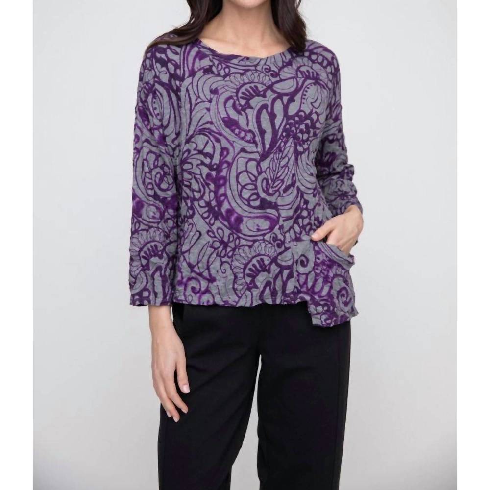 NEW LIV BY HABITAT jet set crinkle topper in amethyst